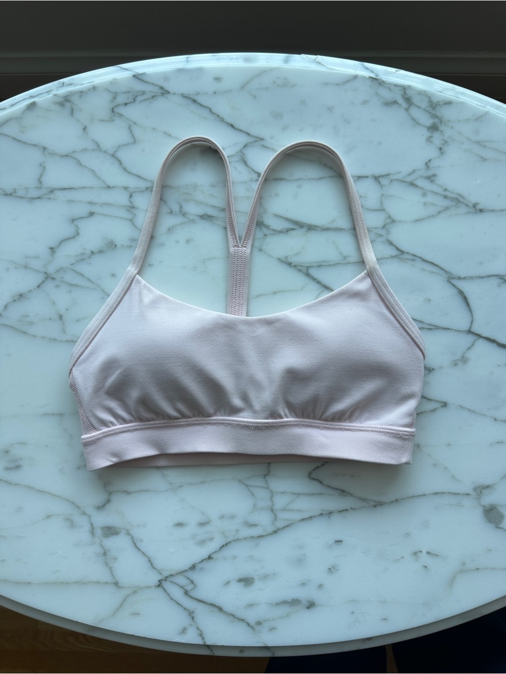 lululemon athletica Light Pink Flow Y Nulu Sports Bra